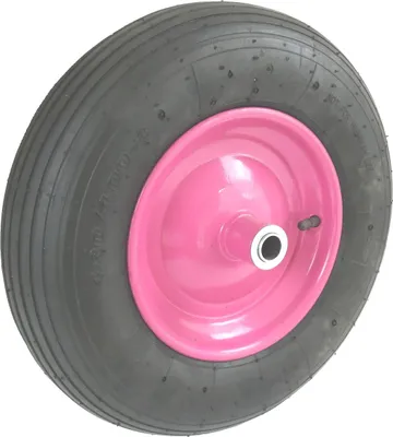 Produktbild von MATRIX Ersatzrad Luftrad Schubkarrenrad Luftreifen pink Stahlfelge 4x8