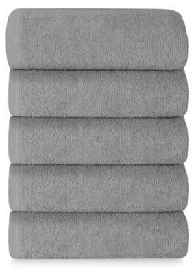 Produktbild von 5er Set Duschtuch, 100% Baumwolle, 70x140 cm, grau