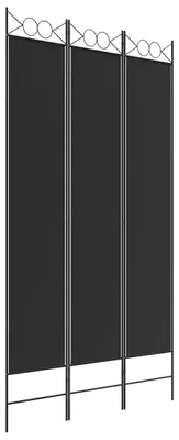 Obrázek produktu pro vidaXL 3-dílný paraván černý 120x220 cm látka