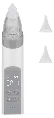 Produktbild von Baby Nasensauger Elektrische Nase Saugnasenreiniger mit 3 Silikonspitzen und Saugstaerken Eingebaute Taschenlampe und Musik