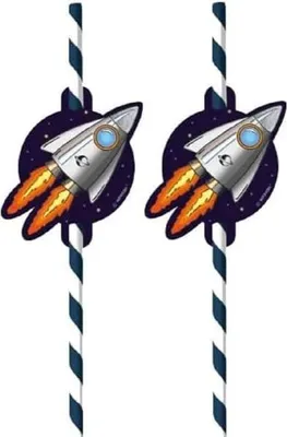 Produktbild von Trinkhalme aus Papier Space Party