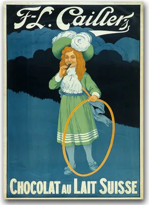 Produktbild von Poster - Canvas - Leinwand - 59,4 cm x 84,1 cm - Fotoposter - Leinwandkunst - Chocolat au Lait Suisse