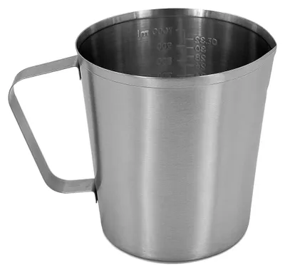 Produktbild von Edelstahl Messbecher 1 L rostfrei Milchkrug Kanne Milchkännchen
