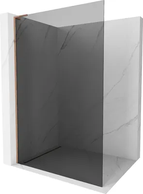 Image de Mexen Kioto L paroi de douche Walk-in 120 x 200 cm, graphite, or rose - 800-120-103-60-40