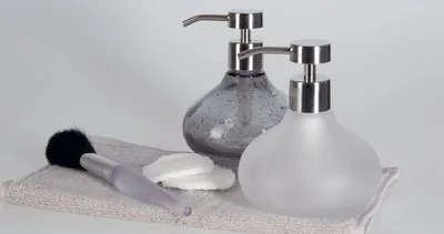 Produktbild von Spirella Seifenspender "Mala" Glas Flüssigseifen-Spender 270ml Grau