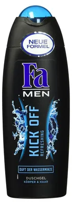 Image de Fa Men Kick Off Refreshing 2in1 Gel douche Parfum menthe aquatique 250ml
