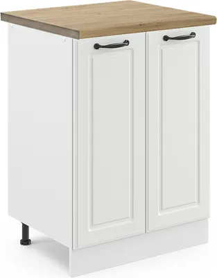 Image de Meuble bas de cuisine Vicco R-Line Blanc campagne 60cm , PT Chêne, Model 46081