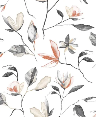 Produktbild von Masureel Tapete Blumen Weiß - 632089 - 53 cm x 10.05 m