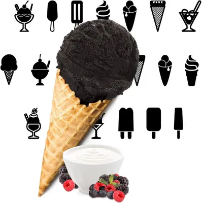 Image de Yaourt Fruits des bois Poudre de glace noire 1 kg