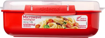 Image de sistema Mikrowellenbehälter mit Ventil 1,25 l rot