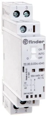 Productafbeelding van Finder installatieschakelaar 22.32.0.024.4340, 2S, 25A, 24VAC/DC