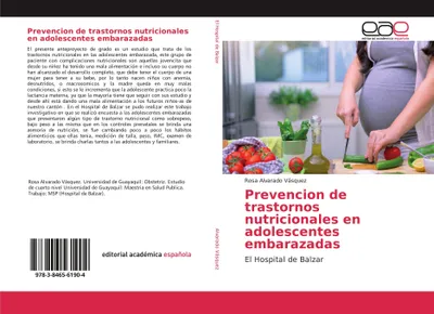 Produktbild von Prevencion de trastornos nutricionales en adolescentes embarazadas