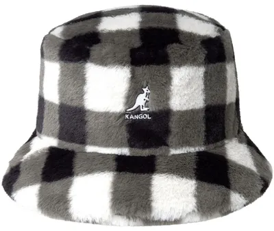Kangol kuscheliger Bucket Hat aus Fake-Fur Plüsch in grün