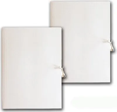 Produktbild von Gebundene Kartonmappen Weiß 250g /50 Stück/