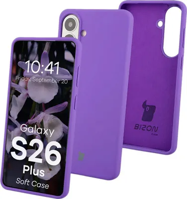 Produktbild von Silikon Handyhülle für Galaxy S26 Plus, Bizon Soft Case, Violett