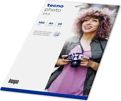 Produktbild von tecno Inkjet-Foto-Papier "photo plus" DIN A4 180 g/qm 20 Blatt