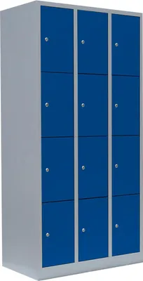 Produktbild von Schließfachschrank Wertfachschrank Fächerschrank Spind 12Fächer grau/blau 520431