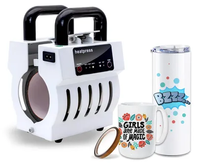 Imagen del producto de Máquina para prensar vasos - 10 a 15 Oz - Potencia: 3520 vatios - Ideal para sublimación y personalización