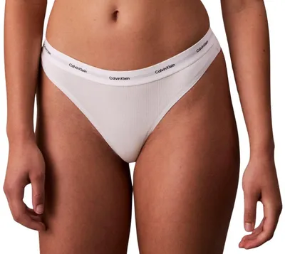 Produktbild von Calvin Klein Damen String Thong mit Stretch, Weiß (White), XL