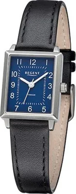Produktbild von Regent F-1317 Damen-Armbanduhr, Titan-Gehäuse, Leder-Armband