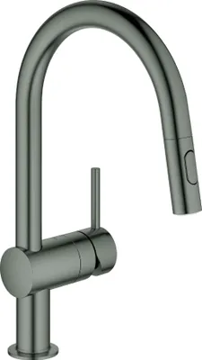 Immagine prodotto di GROHE Minta Mitigeur monocommandé pour évier, portée 223mm, bec en C, extractible, Easy Docking, pivotant, double douchette d'évier, 32321AL2, 32321AL2