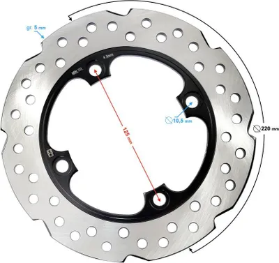 Produktbild von GT 125 Bremsscheibe hinten