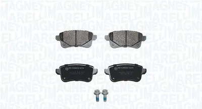 Productafbeelding van MAGNETI MARELLI Remblokken set, achter, voor RENAULT Scénic III (JZ0/1), artikelnummer 363916061193