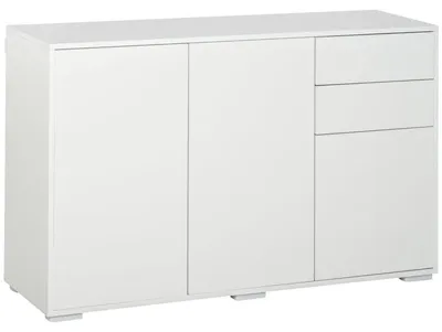 Obrázek produktu pro Komoda – Komoda s otevíráním dotykem | Barva: Lesklá bílá | Rozměry: 117 x 36 x 74 cm