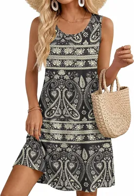 Produktbild von Sommerkleid für Damen mit kurzen Ärmeln und Seitentaschen, leichtes, lässiges Hemdkleid