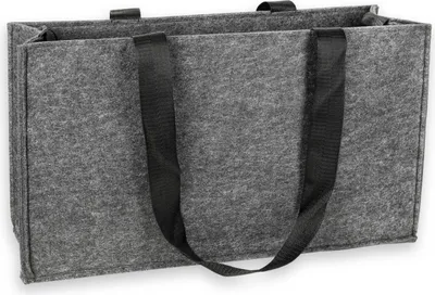 Produktbild von Schramm® Filztasche in grau mit Fächern und Umhängegurt ca. 50 x 28 x 15 cm Laptoptasche Aufbewahrungstasche Aktentasche Filz Tasche Filztaschen