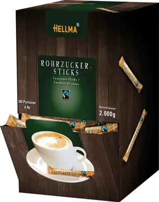 Obrázek produktu pro 500X4G Fairtrade Rohrzuckersticks Hel