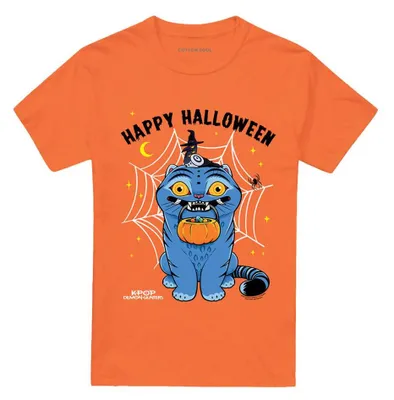 Productafbeelding van K-Pop Demon Hunters - T-shirt voor heren/dames, uni, Halloween TV43488 (maat S) (oranje)