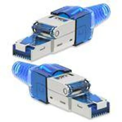 Produktbild von 2x Netzwerk Stecker CAT 7 Werkzeuglos RJ45 CAT7 Netzwerkstecker Netzwerkkabel