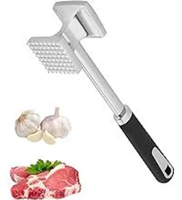 Produktbild von Fleischhammer Fleischklopfer aus Edelstahl 27 cm Fleischklopfer Doppelseitig Antihaft Schnitzelklopfer aus Edelstahl Meat Tenderizer fš¹r Steak Schnitzel Koteletts Schwein Huhn