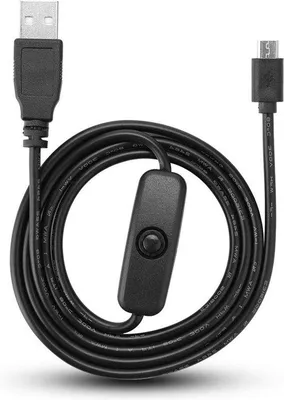 Obrázek produktu pro USB napájecí kabel s vypínačem, 103 cm, černý