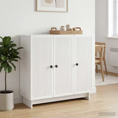 Obrázok produktu pre Komoda vidaXL, biela, 89 x 34,5 x 80 cm, drevotrieska