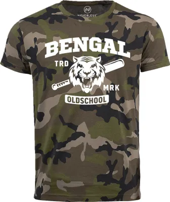 Produktbild von Herren Camo-Shirt Bengal Tiger Baseball Sport USA T-Shirt Camouflage Tarnmuster Neverless® camo XXL