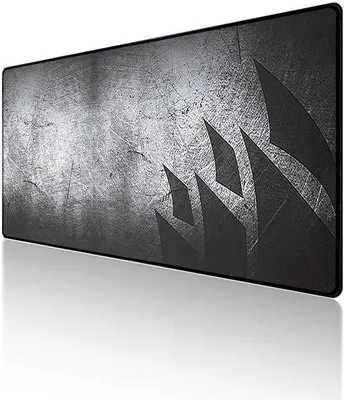 Image de Tapis de souris en tissu pour gaming, avec sous-couche antidérapante en PU, noir, 300 x 800 x 2 mm
