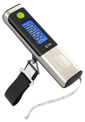 Zdjęcie produktu dla Waga bagażowa z hakiem - Cyfrowa - Wyświetlacz LCD - 50 kg - Miarka