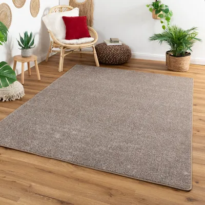 Produktbild von Steffensmeier Kurzflor Teppich Cambridge, Wohnzimmer, Schlafzimmer, in Taupe, Größe: 300x400 cm