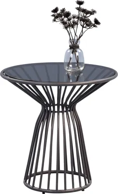 Produktbild von Couchtisch Beistelltisch LIAM 50x50 cm Glas grau