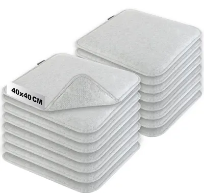 Produktbild von com-four® 16x Sitzkissen aus Filz 40 x 40 - gepolstertes Stuhlkissen