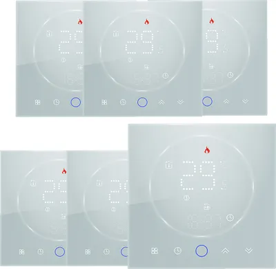 Obrázek produktu pro 6X digitální pokojový termostat LCD, 3A termostat pro ohřev vody Nástěnný termostat Vnitřní teploměr pro podlahové vytápění kompatibilní s Tmall Genie, Amazon Echo, Google Home