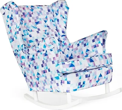 Produktbild von Kaiser Möbel Ohrensessele Sessel + Kufen Geometric Model Blau