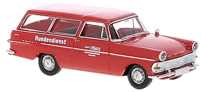 Productafbeelding van Modelauto van een Opel P2 Caravan, geproduceerd door Metz Feuerwehrgerätefabrik, uit het jaar 1960.