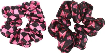Immagine prodotto di Something Different - Elastico per capelli "Rebel" (confezione da 2) SD10568 (taglia unica) (nero/rosa)