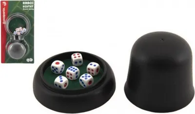 Image de Dés à lancer 6 pcs avec gobelet en plastique