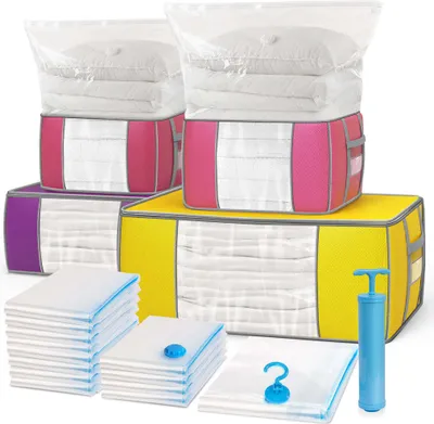 Produktbild von VOUNOT® 17 Stück Vakuumbeutel und 4 Stück Aufbewahrungstasche, mit Pumpe
