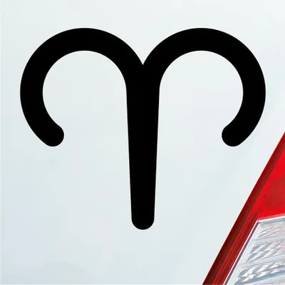 Produktbild von Auto Aufkleber Widder Aries Sternzeichen Sterne Horoskop 12x10 cm Schwarz Matt Sticker Heckscheibenaufkleber