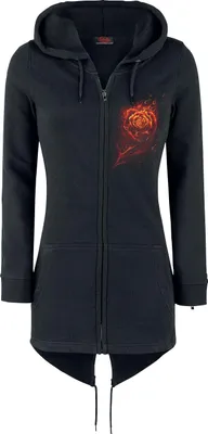 Produktbild von Spiral Kapuzenjacke Damen Burnt Rose schwarz Basics 100% Baumwolle L